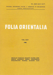 Folia Orientalia, vol. XXV, 1989, The First International Colloquium on the Dead Sea Scrolls, Cracow 1989