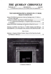 The Qumran Chronicle, Vol. 20, No. 1-2, July 2012, The Paris Biographical Session on J. T. Milik, held in March 2012, The Enigma Press 2012