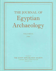 The Journal of Egyptian Archaeology, Volume 81, 1995, The Egypt Exploration Society, London 1995