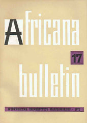 Africana bulletin 17, Warsaw University Press, Warsaw 1972