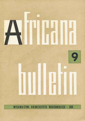 Africana bulletin 9, Warsaw University Press, Warsaw 1968