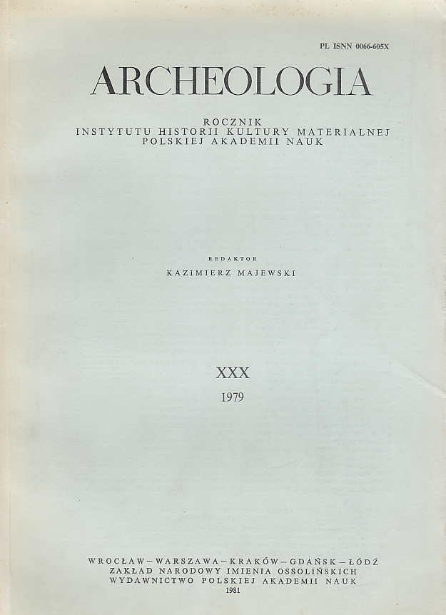 Archeologia 30, 1979, Warsaw 1981