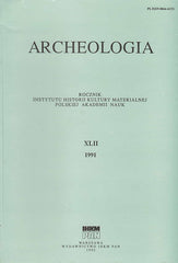Archeologia XLII, 1991, Warsaw 1992