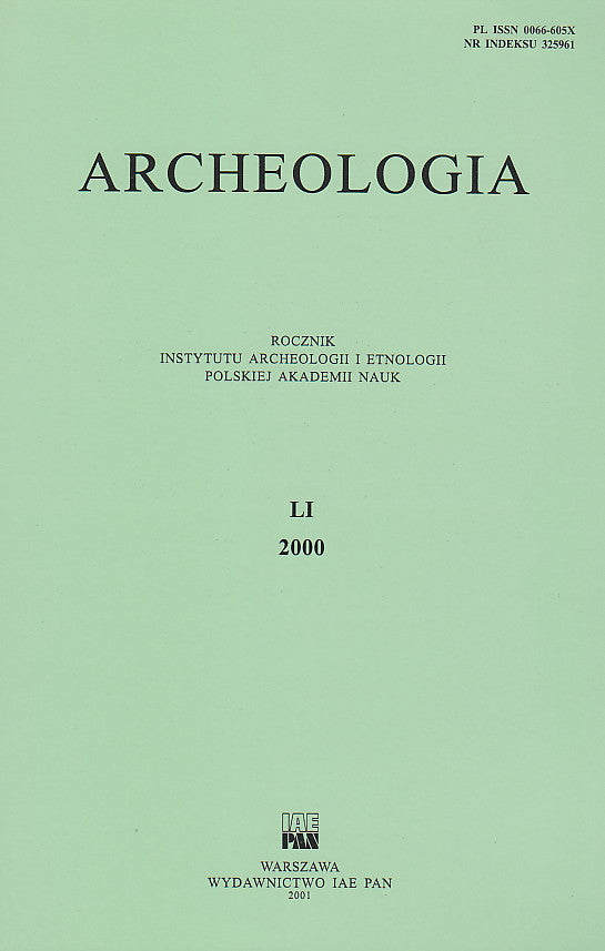 Archeologia LI, 2000, Warsaw 2001
