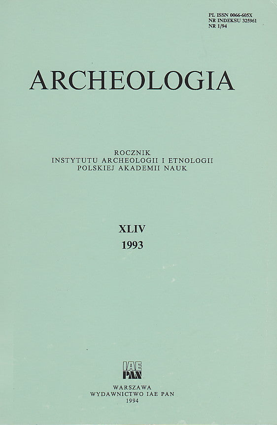 Archeologia XLIV, 1993, Warsaw 1994