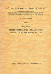  Dieter Jankuhn, Bibliographie der hieratischen und hieroglyphischen Papyri, Gottinger Orientforschungen, IV. Reihe Agypten, Band 2, Harrassowitz Verlag, Wiesbaden 1974