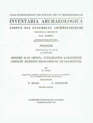 Inventaria Archaeologica, Corpus des ensembles archeologiques, Pologne, fasc. XLI: PL 254-263 (11 feuilles), Bronze II-III (Mont.). Civilisation Lusacienne (Groupe Silesien:sous-groupe de Glubczyce), par M. Gedl, PWN, Warszawa-Lodz 1978