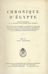  Chronique d'Egypte, LIV (1979), N 108, Juillet 1979, Fondation Egyptologique Reine Elisabeth Egyptologische Stichting Koningin Elisabeth, Brussel 1979