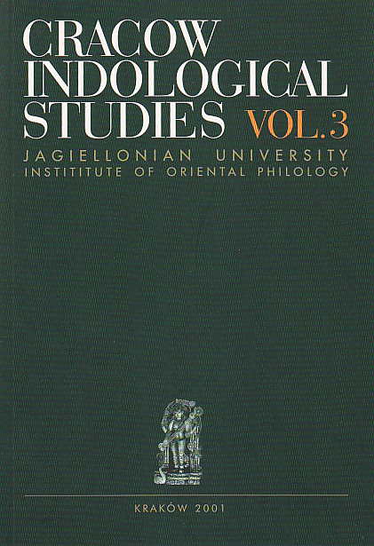 Cracow Indological Studies, vol. 3: Tadeusz Pobozniak (1910-1991), Selected Articles, ed. by A. Kuczkiewicz-Fras, H. Marlewicz, Jagiellonian University, Institute of Oriental Philology, Cracow 2001