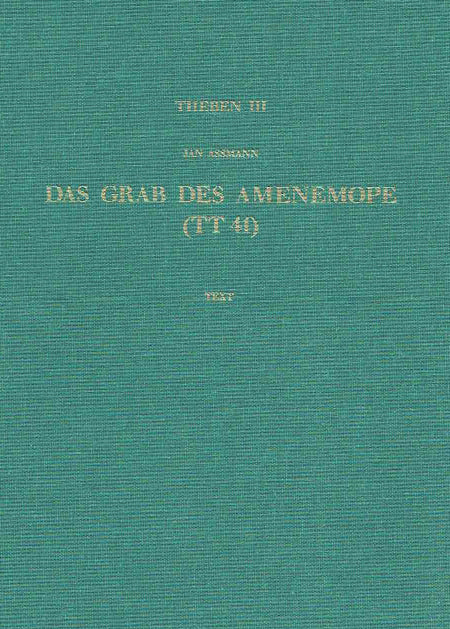  Jan Assmann, Theben III, Das Grab des Amenemope (TT 41), Text (vol. I), Verlag Philipp von Zabern, Mainz am Rhein 1991