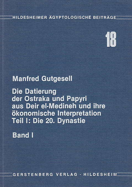 Manfred Gutgesell, Die Datierung der Ostraka und Papyri aus Deir el-Medineh und ihre okonomische Interpretation, Teil I; die 20. Dynastie, Band I, Hildesheimer ägyptologische Beiträge 18, Gerstenberg Verlag, Hildesheim 1983