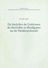 Elmar Edel, Die Inschriften der Grabfronten der Siut-Graber in Mittelagypten aus der Herakleopolitenzeit, Eine Wiederherstellung nach den Zeichnungen der Description de l'Égypte, Abhandlungen der Rheinish-Westfalischen Akademie der Wissenschaften, Band 71, Westdeutscher Verlag 1984