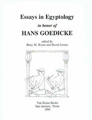 Betsy M. Bryan, David Lorton (ed.), Essays in Egyptology in Honor of Hans Goedicke, Van Siclen Books, San Antonio, Texas 1994