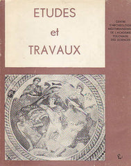 Etudes et Travaux VI, Centre D'Archeologie Mediterraneenne de L'Academie Polonaises des Sciences, Varsovie 1972