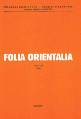 Folia Orientalia, vol. LVI, 2019, Cracow 2019 