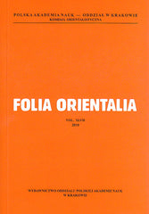 Folia Orientalia, vol. XLVII, 2010, Cracow 2010
