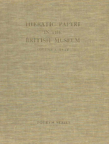 Hieratic Papyri in the British Museum, Fourth Series, Oracular Amuletic Decrees of the Late New Kingdom,  Vol. I, Text, ed. by I. E. S. Edwards, Published by the Trustees of the British Museum, London 1960