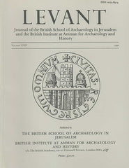 Levant, Volume XXII, Journal of the British School of Archaelogy in Jerusalem and the British Institute at Amman for Archaeology and History, The British School of Archaeology in Jerusalem, The British Institute at Amman for Archaeology and History, 1990