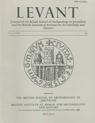 Levant, Volume XXII, Journal of the British School of Archaelogy in Jerusalem and the British Institute at Amman for Archaeology and History, The British School of Archaeology in Jerusalem, The British Institute at Amman for Archaeology and History, 1990