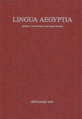 Antonio Loprieno (ed.), Proceedings of the Second International Conference on Egyptian Grammar (Crossroads II), Los Angeles, October 17-20, 1990, Lingua Aegyptia 1, Journal of Egyptian Language Studies, Gottingen 1991