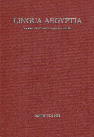 Antonio Loprieno (ed.), Lingua Aegyptia 2, Journal of Egyptian Language Studies, Gottingen 1992