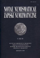 Notae Numismaticae vol. III/IV, Cracow 1999