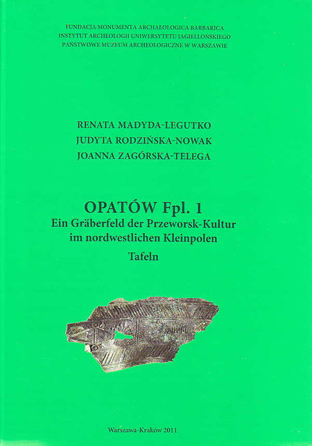 R. Mady-ta-Legutko, J. Rodzińska-Nowak, Joanna Zagórska-Telega, Opatów Fpl. 1 & 2, Ein Graberfeld der Przeworsk-Kultur im Nordwestlichen Kleinpolen, Tafeln& Katalog, Warszawa-Krakow 2011,