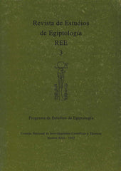 Revista de Estudios de Egiptologia. REE 3. Programa de Estudios de Egiptologia. Consejo Nacional de Investigaciones Cientificas y Tecnicas, Buenos Aires 1992