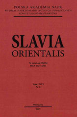 Slavia Orientalis, vol. LXVI/2, 2017, Warsaw 2017