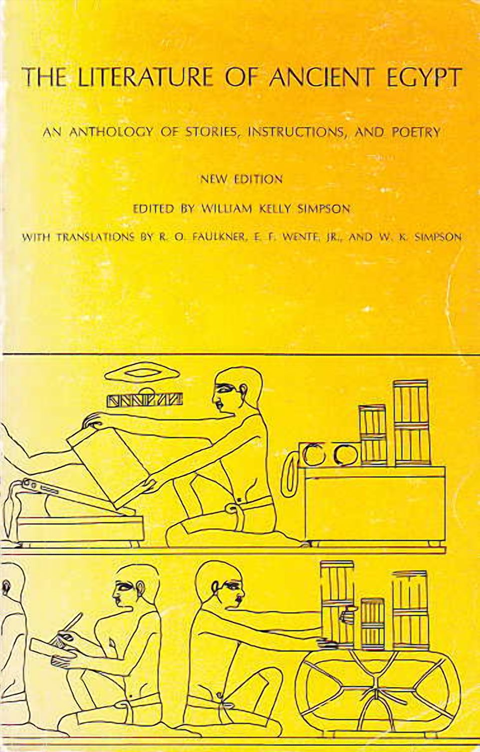 The Literature of Ancient Egypt, An Anthology of Stories, Instructions and Poetry, New Edition, edited with an introduction by William Kelly Simpson, with translations by R. O. Faulkner, E. F. Wente Jr. and W. K. Simpson, New Haven and London, Yale University Press, 1973