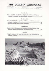 The Qumran Chronicle, Vol. 19, No. 3/4, The Enigma Press, Krakow 2011