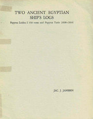 Jacobus J. Janssen, Two Ancient Egyptian Ship's Logs, Papyrus Leiden I 350 verso and papyrus Turin 2008+2016, E. J. Brill 1961