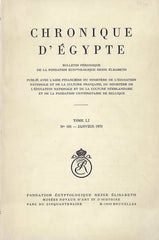 Chronique d'Egypte, LI (1976), N 101 Janvier 1976, Fondation Egyptologique Reine Elisabeth Egyptologische Stichting Koningin Elisabeth, Brussel 1976