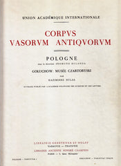 Corpus Vasorum Antiquorum, Pologne, Fasc. 1: Goluchow: Musee Czartoryski par Kazimierz Bulas, Varsovie-Cracovie 1931