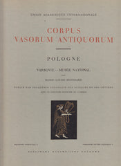 Corpus Vasorum Antiquorum, Pologne, Fasc. 4: Varsovie - Musee National 1 par Marie-Louise Bernhard