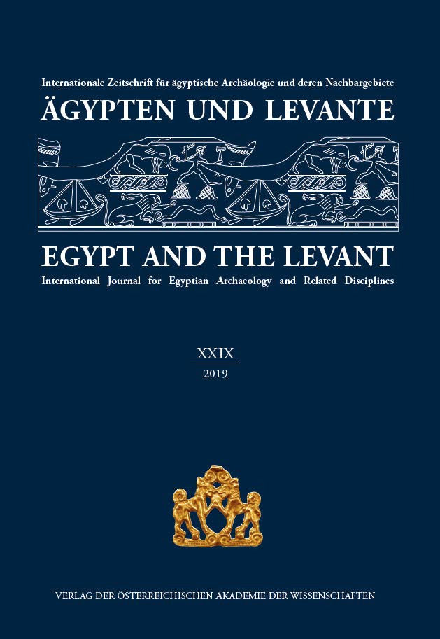 Egypt and the Levant, International Journal for Egyptian Archaeology and Related Disciplines,  vol. XXIX, 2019 (ed.) M. Bietak, Wien 2020