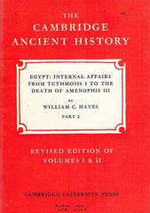 William C. Hayes part 2, Egypt: Internal Affairs from Tuthmosis I to the Death of Amenophis III, Revised edition of Volumes I & II, The Cambridge Ancient History 10, Cambridge University Press 1966