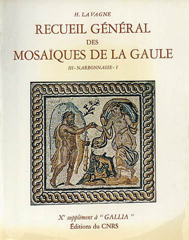 H. Lavagne, Recueil general des mosaiques de la Gaule, III- Narbonaise-1, Xe supplement a "Gallia", Editions du CNRS, Paris 1979