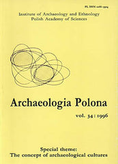 Archaeologia Polona vol. 34:1996, Special Theme: The Concept of Archaeological Cultures, Institute of Archaeology and Ethnology Polish Academy of Sciences, Warsaw 1996