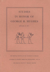 Studies in Honor of George R. Hughes