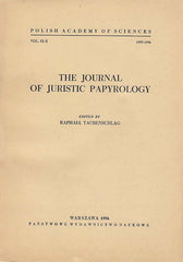   The Journal of Juristic Papyrology, Vol. IX-X, Panstwowe Wydawnictwa Naukowe, Warsaw 1956