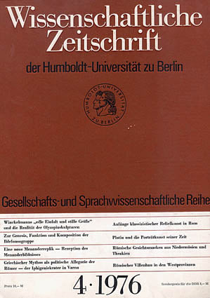 Wissenschaftliche Zeitschrift der Humboldt-Universitatzu Berlin 2/3 1982. Romisches Portrat. Wege zur Erforschung eines gesellschaftlichen Phanomens. Wissentschaftliche Konferenz 12.-15 Mai 1981